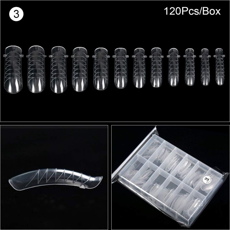 KADS Nail Tips 12 Sizes/10PCS Dual Nail Foam UV Gel