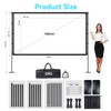 120 inch Projector Screen with Stand,2025 Upgraded- Black Backing Movies