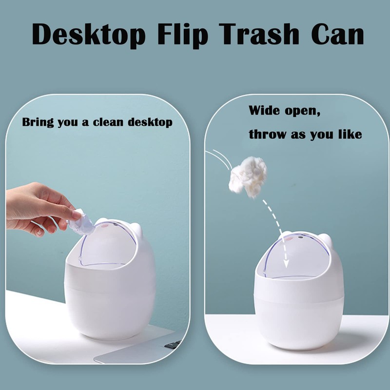 Cute Mini Desktop Bin, Tiny Desk Bin, Table Bin with