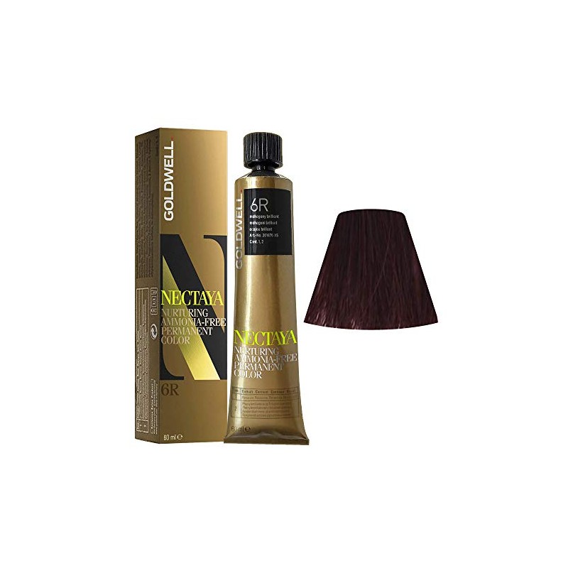 Goldwell Nectaya Permanente Haarfarbe, 6R Mahagoni Brilliant, 60 ml