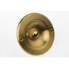 HUBER Flush-Mounted Bell Push Button 1-Way Brass Round Door Bell