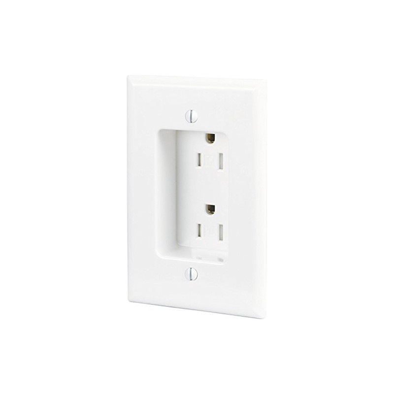 Eaton TR780W 15-Amp 3-Wire 125-Volt Tamper Resistant Recessed Duplex Receptacle