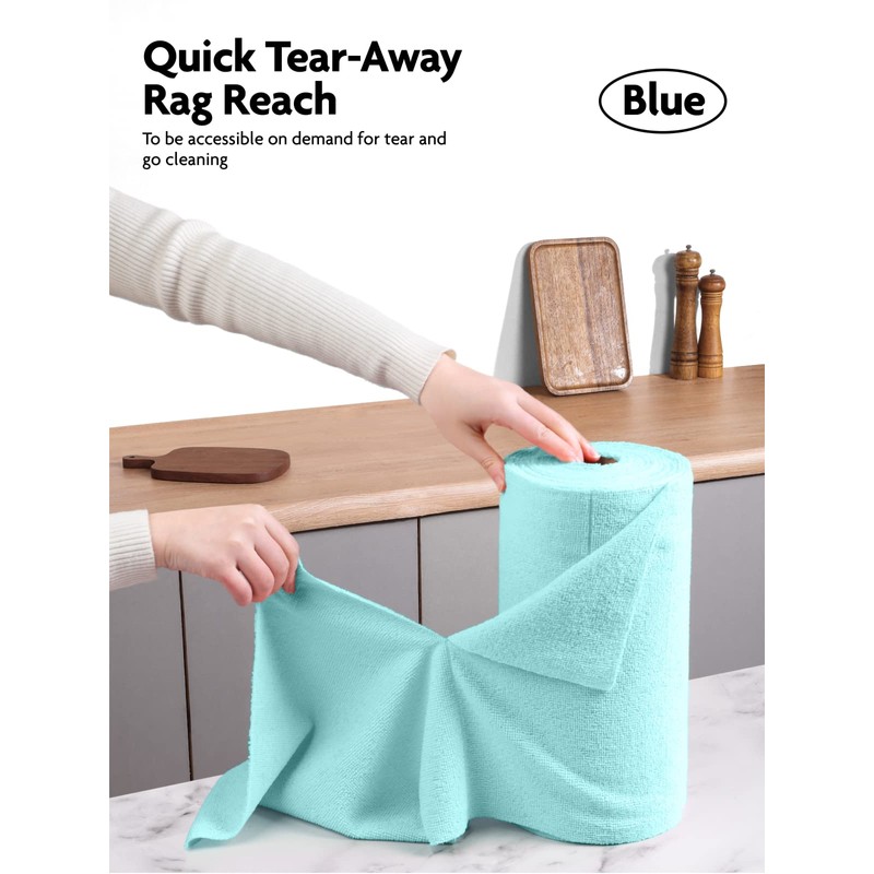 Fantasticlean Microfiber Cleaning Cloth Roll -40 Pack, Tear Away Microfiber
