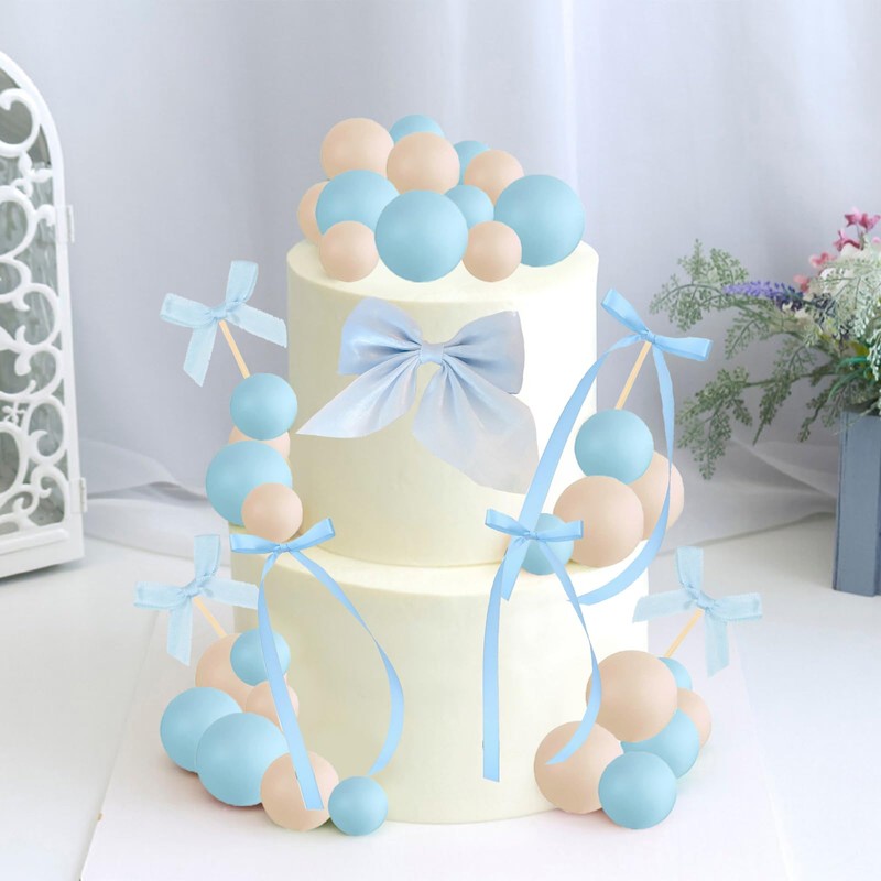 Birthday Party Decorations Set with 51 Pieces Bows (blue)