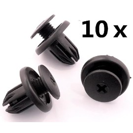 Tuqiang 10 Stück Rivets en plastique pour voitures Clip de rivet Fixation de doublure d'aile Rivet de fixation de carrosserie Fixation universelle Autoverriegelung (Stil 118)