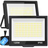 120W LED Flood Light Outdoor with Plug, 14400Lm Super Brighter