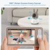 ieGeek 2K Split-Screen Baby Monitor,5" WiFi Audio Baby Monitor with