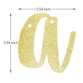 35 Years Blessed Banner, Funny Gold Glitter Sign for 35th Birthday/Wedding Anniversary Party Supplies Props