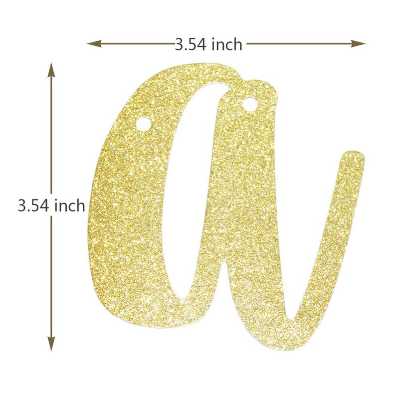 35 Years Blessed Banner, Funny Gold Glitter Sign for 35th