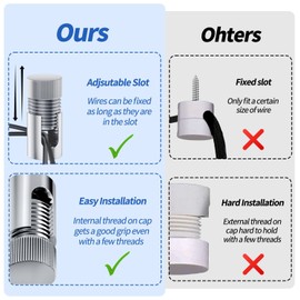 PEESIN 4 Pcs Ceiling Hooks, Adjustable Ceiling Hooks for Hanging Lights, Aluminum Ceiling Hook, Swag Hooks for Ceiling, Chrome Swag Hook for Pendant Light, String Light and Holiday Light