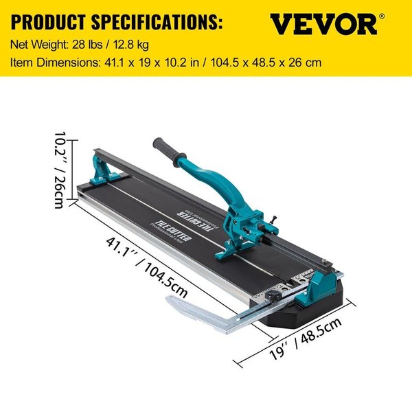 VEVOR Tile Cutter, 48 Inch Manual Tile Cutter, Tile Cutter