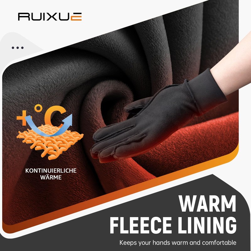 Warm Winter Gloves, Running Gloves Mens Womens Thermal Lightweight Anti-Slip