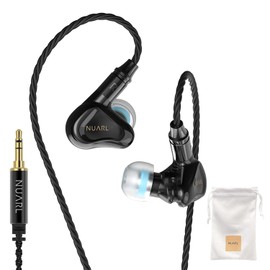 NUARL Sound: A (Japan Tuning Edition) Hi-Res Wired Earphones, HDSS MMCX, Compatible with Reccable [MagicEar+9 Foam Earpieces]