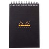 RHODIA 13920C - Spiral Notebook (Full Bound) Notepad Black A6