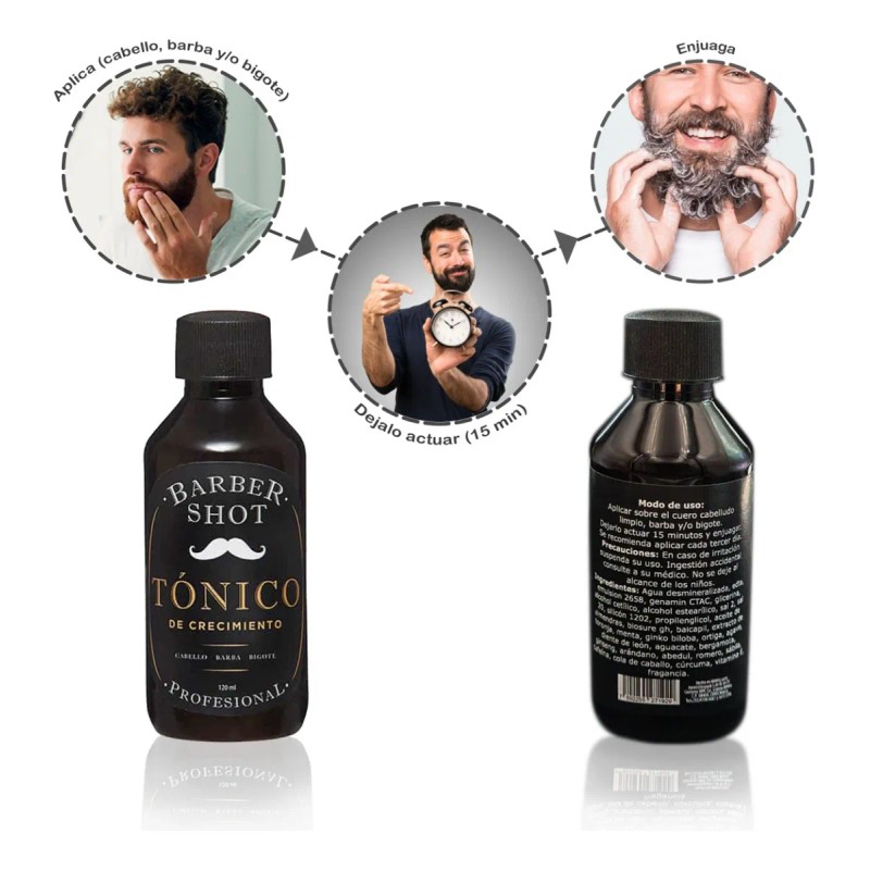Aceite + Tratamiento Con Bergamota Crecimiento Barba Cabello