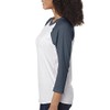 Next Level Unisex Tri-Blend Three-Quarter Sleeve Baseball Raglan Tee (Indigo/Heather