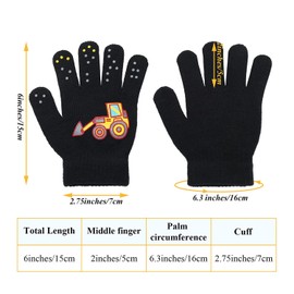 3 pairs of warm knitted gloves, stretch full finger gloves, children's gloves, full finger, knitted gloves, children, magic gloves, children, unisex children's winter gloves, gloves children stretch,