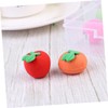 LALAFINA 12pcs Fruit Shaped Pencil Eraser Cute Cartoon Stationery for