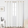 Deconovo Blackout Grommet Gold Pattern Printed Curtains, White, 42W x