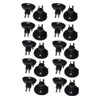 HONBAY 20pcs Aquarium Black Sucker Clip Suction Cups Airline Tubing