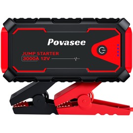Povasee Jump Starter 3000A Peak Jump Starter Battery Pack, 12V Jump Box for Car Batte...