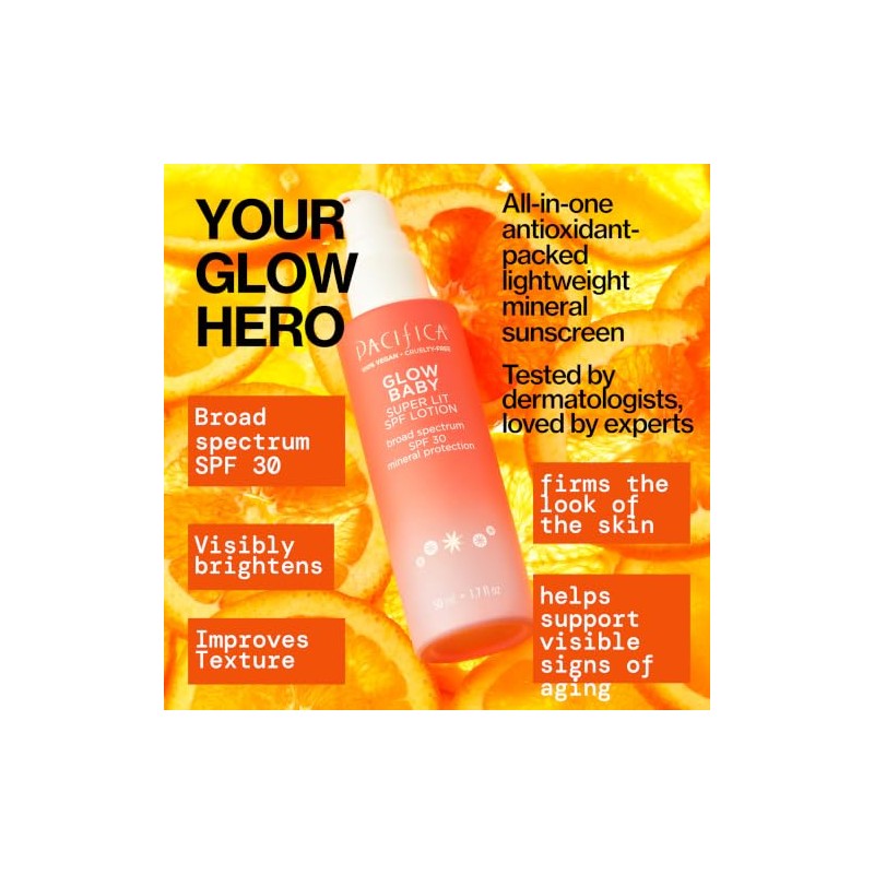 Glow Baby Super Lit SPF 30 Lotion, Broad Spectrum Sunscreen