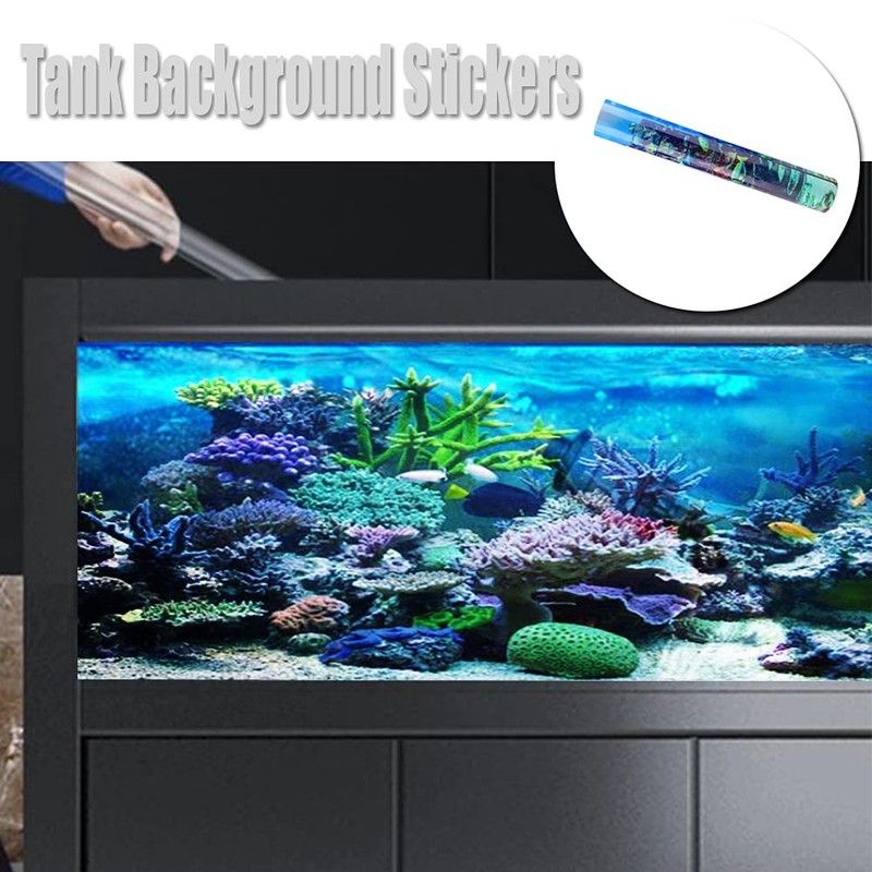nafengldf Fish Tank Poster Coral Aquarium Background Underwater Poster Tank