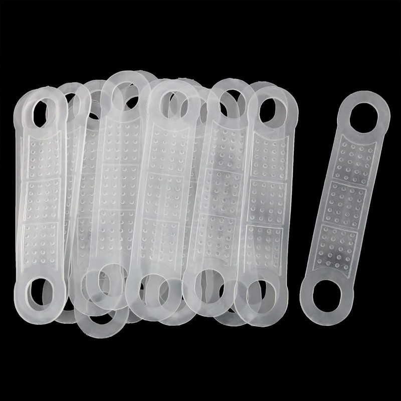 Clothing Hanger Strips ITROLLE 50PCS Clear Non-Slip Rubber Clothing Hanger