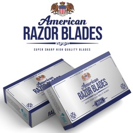 American Razor Blades by The Shave Factory - Super Sharp Double Edge Razor Blades, Japanese Steel, New Value Pack (200)