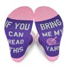 If You Can Read This Bring Me My Yarn, Pink & Purple Socks Gift for Knitter, Women Socks Size 5.5-11, Knitting Gift for Mom Grandma on Birthday Thanksgiving Christmas Day - A92