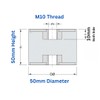 Rubbergiant Rubber mounts M10-50mm x 50mm Anti vibration rubber mount