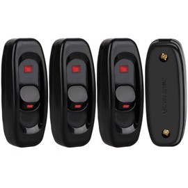 Gebildet 4PCS Inline Cord Switch Appliance Button On/Off 10A 250V Inline Power Switch with LED Light for Table Lamp Desk Light Bed Lamp（Black)