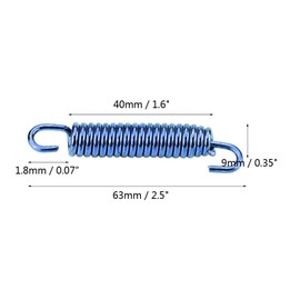 Exhaust Springs, Pack of 6 Motorcycle Exhaust Springs ATV Exhaust Pipe Silencer Spring Hook Exhaust Pipe Spring Hooks Rotating Mounting Spring for Motorcycle Scooter ATV (Blue)