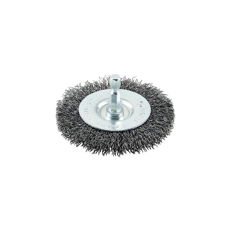 75mm Drill Wheel Brush - Crimped Steel Wire