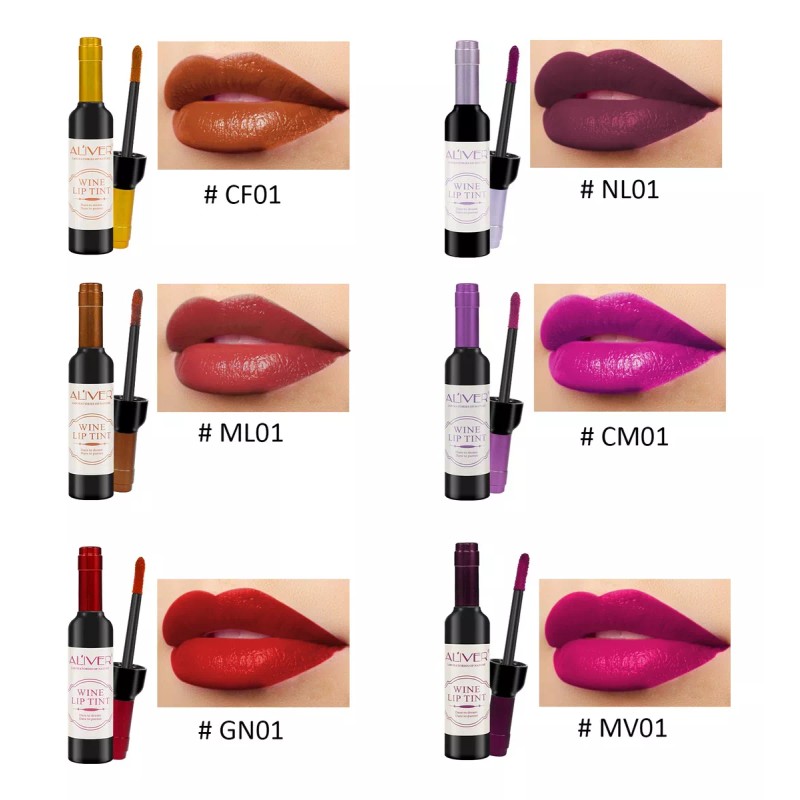 Aliver Gloss Labios Larga Duración Impermeable Efecto Mate Kit Pack