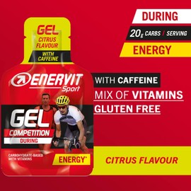 Enervit Energy Gel, 24 x 25ml, Citrus with Caffeine
