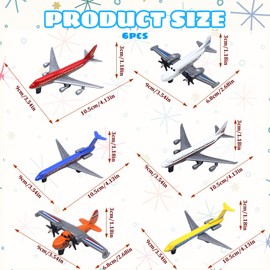 ZORVEXLYNX 6 PCS Airplane Toys, Aeroplane Toys, Educational Plane Toy for Kids Age 3-12, For Birthdays and Holidays, Creative Play and Travel Entertainment
