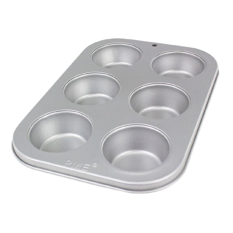 PME Carbon Steel Non-Stick 6 Cup Muffin Pan