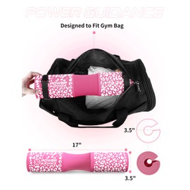 POWER GUIDANCE Barbell Squat Pad - Neck & Shoulder Protective Pad - Great for Squats, Lunges, Hip Thrusts, Weight Lifting & More - Fit Standard and Olympic Bars Perfectly Pink&White