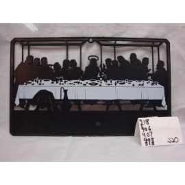 Last Supper Wall Hanging 6" Black&White Colored Plastic