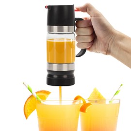 350MLDispensador de Miel, Empujar para Extraer, Dispensador de Miel Sin Goteo, con Asa, 12.31OZ Tarro de Miel de Vidrio, Dispensador de Jarabe, con Tapa, para Miel, Ensaladas (Negro, 350ML)