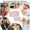 CLOUDWINGS Initial Makeup Bag, Large Capacity Travel Cosmetic Bag Set,