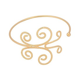 SCRDPRAD Cool Upper Arm Adjustable Bracelet Open Punk Gothic Cuff Bangle Coil Swirl Leaf Wing Butterfly Silver Gold Armband Minimalist Armlet Vintage Jewelry for Women-gold butterfly