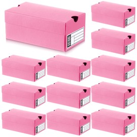 Fullhawl 12 Sets Mini Shoe Gifts Boxes for Party Favors 4.7 x 2.5 x 2 Inch Sports Mini Sneaker Box with Editable Label for Candies Cookies Snacks (Light Pink, 4.7 x 2.5 x 2 Inches)