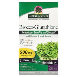 Nature's Answer Brocoglutathione Reduced Glutathione Broccoli 500mg Vegetable Capsules 60 tablets / 네이쳐스앤서 브로코글루타치온 환원형 글루타치온 브로콜리 500mg 베지캡슐 60정