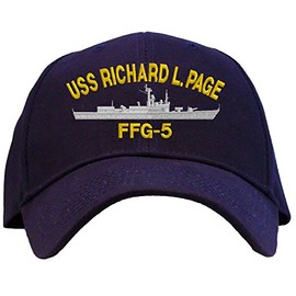 Spiffy Custom Gifts USS Richard L. Page FFG-5 Embroidered Pro Sport Baseball Cap Navy
