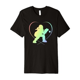 Softball Catchers Gear Soft Rainbow Gifts Teen Girl Mom Gift Premium T-Shirt