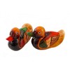 DMtse Feng Shui Wooden One Pair Mandarin Ducks for Love