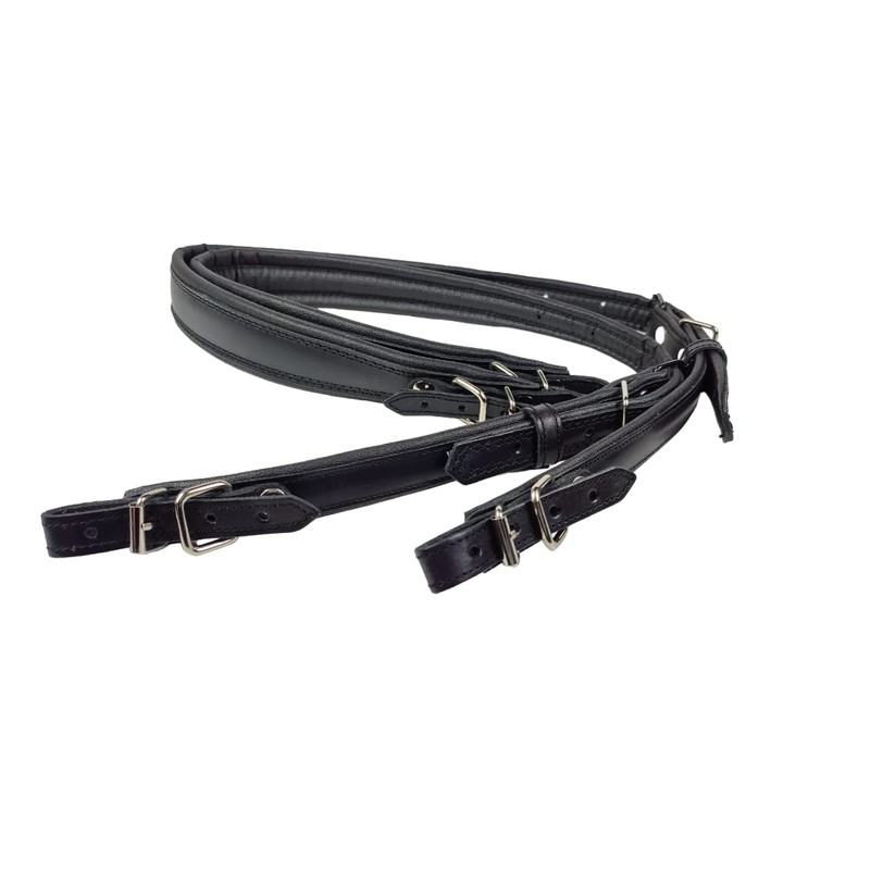 Accordion Straps Leather 60-120 Bass Black, black