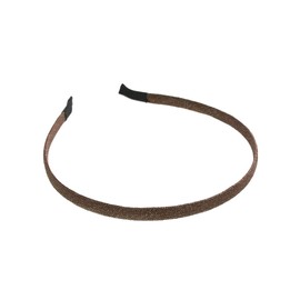 Vingtaine HK-273-BR- Headband with Glitter Thin Solid Color Delicate Office Hair Access Stylish Present
